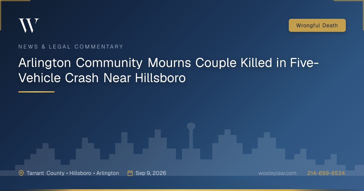 North Texas Couple Killed in Vehicle Crash